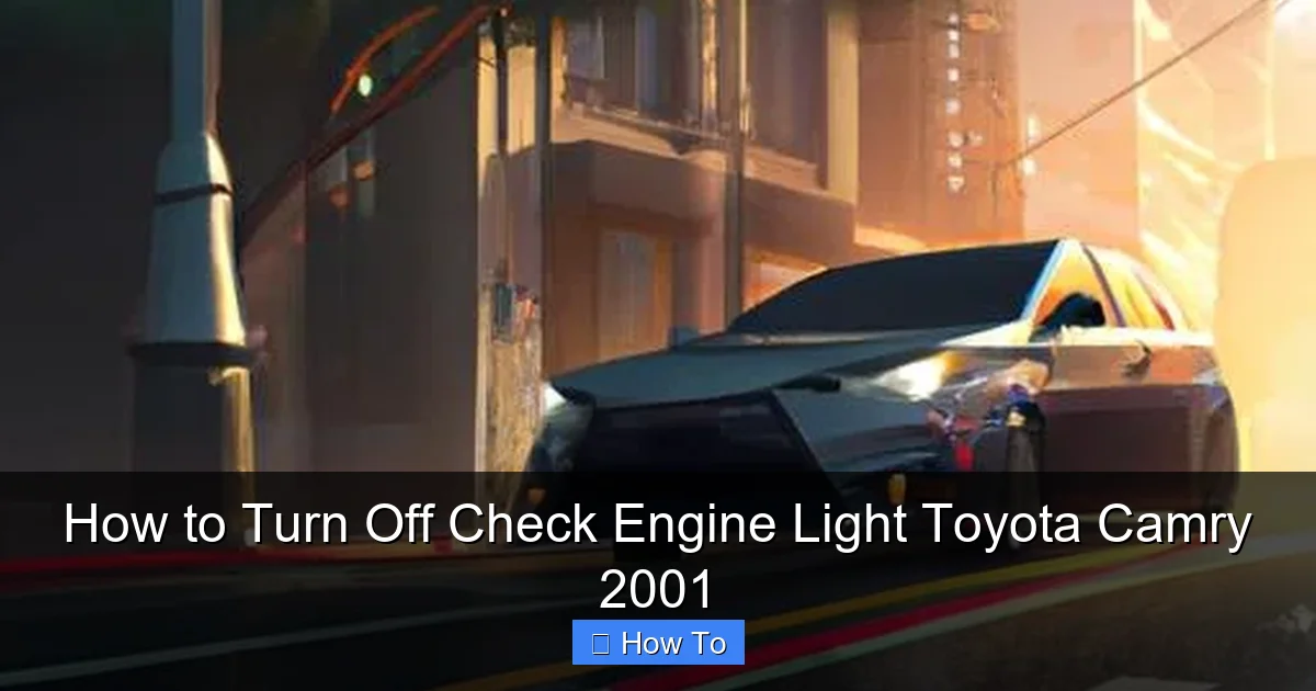 How to Turn Off Check Engine Light Toyota Camry 2001