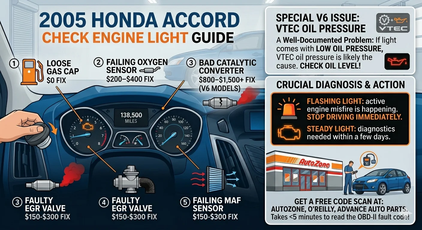 2005 honda accord check engine light