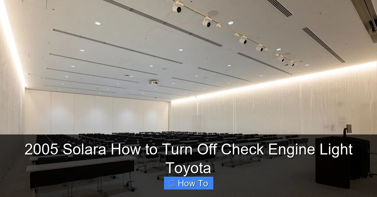 2005 Solara How to Turn Off Check Engine Light Toyota