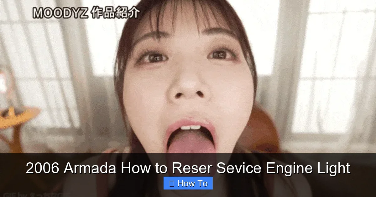 2006 Armada How to Reser Sevice Engine Light