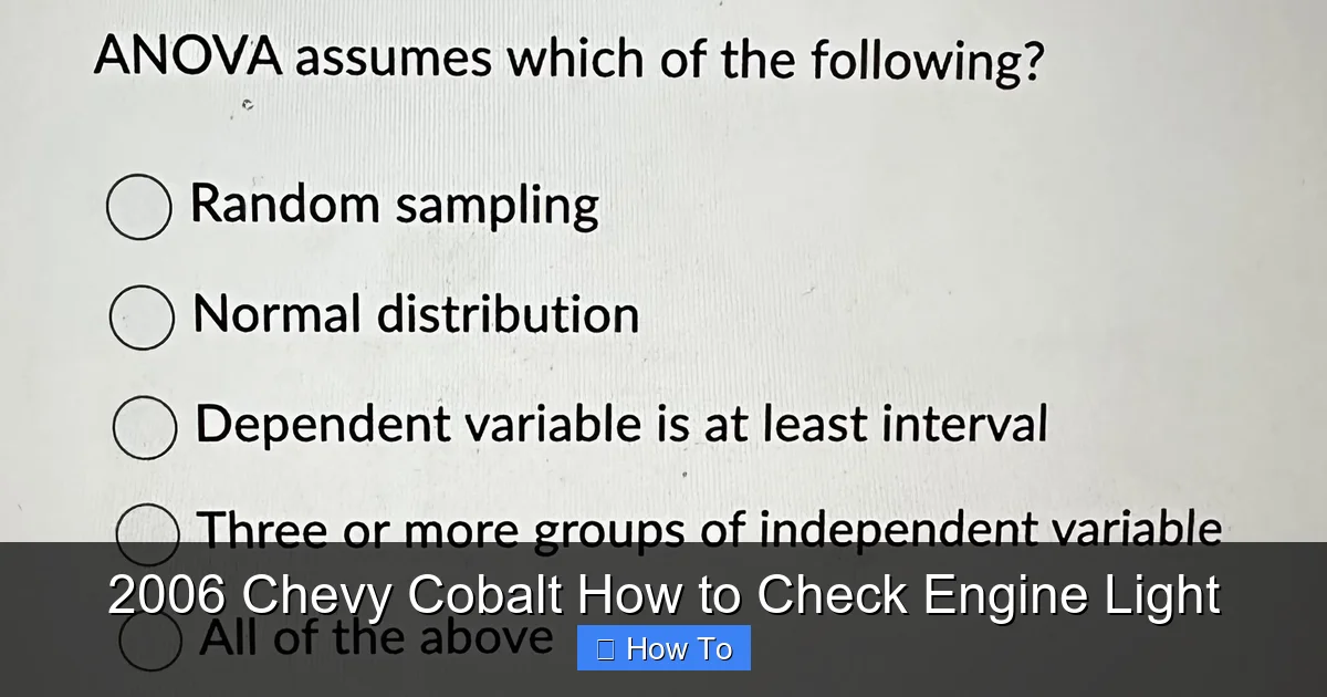 2006 Chevy Cobalt How to Check Engine Light