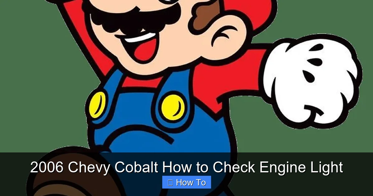 2006 Chevy Cobalt How to Check Engine Light
