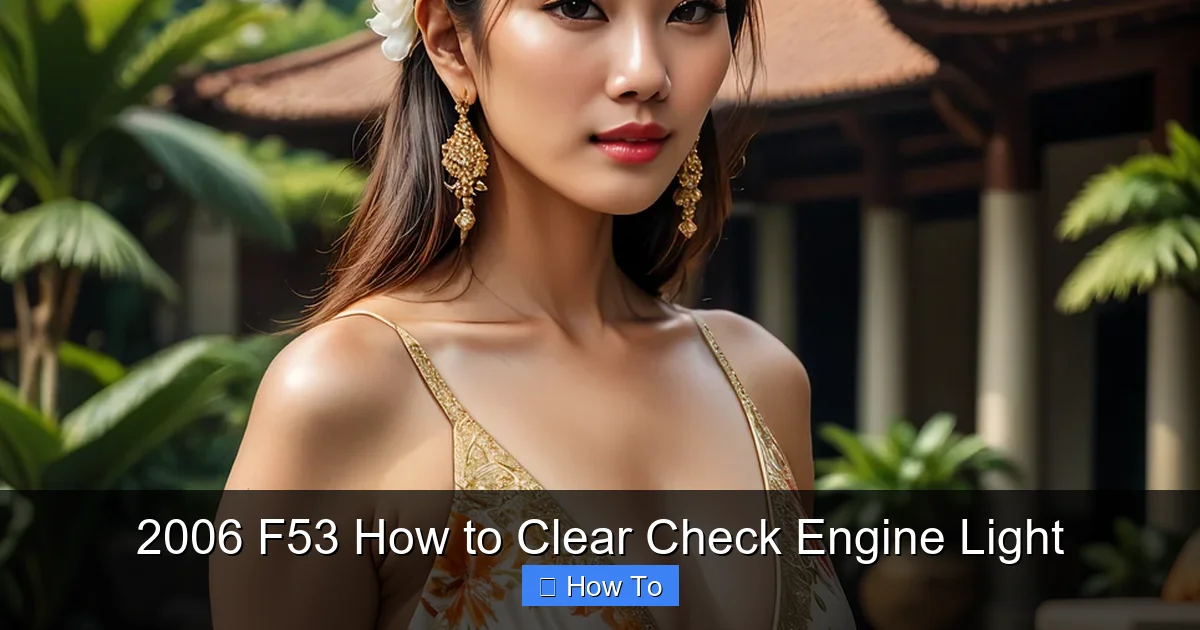 2006 F53 How to Clear Check Engine Light