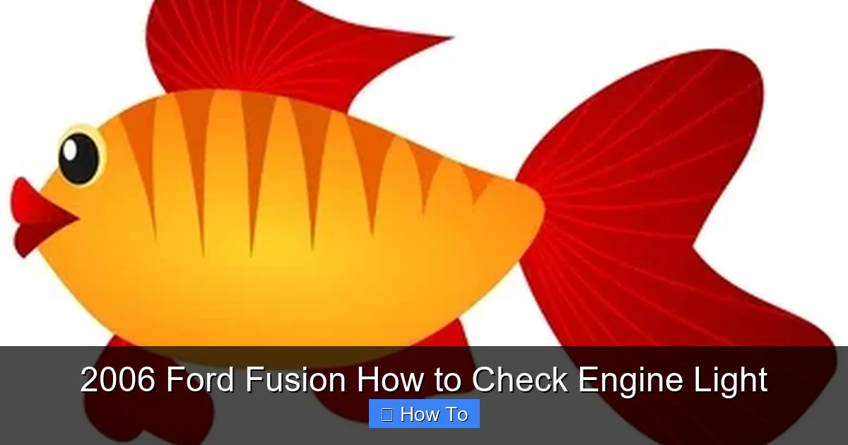 2006 Ford Fusion How to Check Engine Light