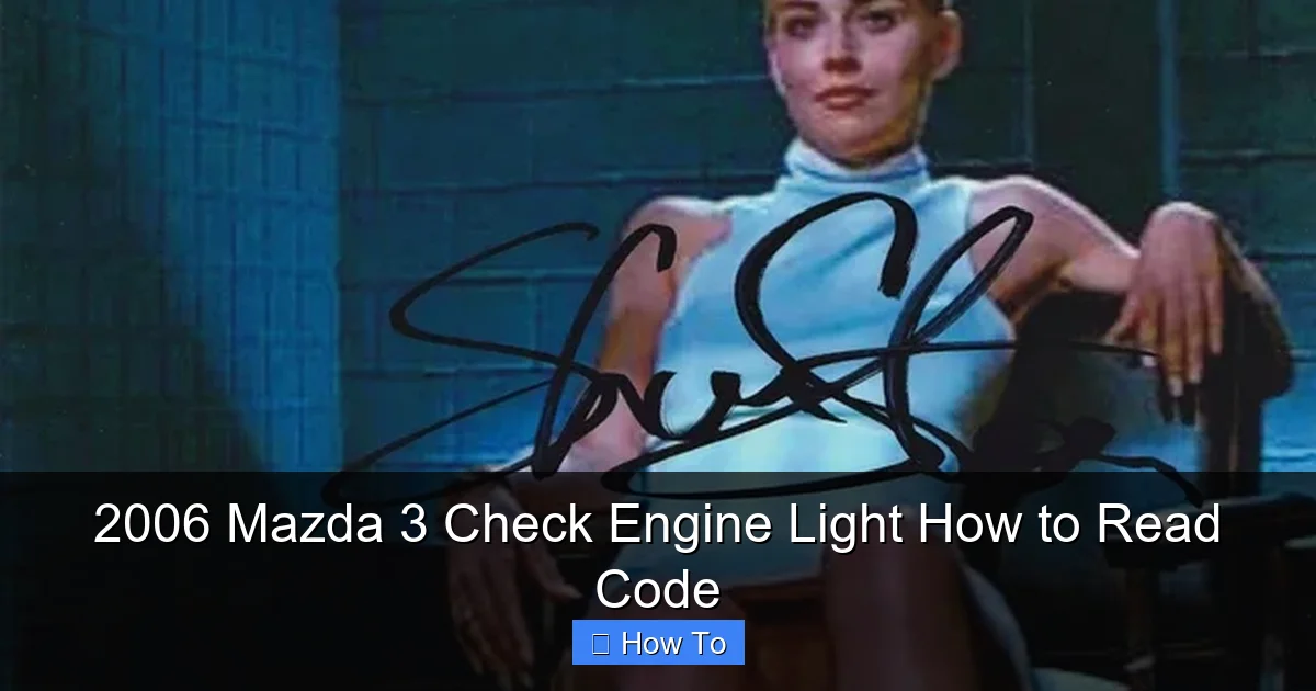 2006 Mazda 3 Check Engine Light How to Read Code