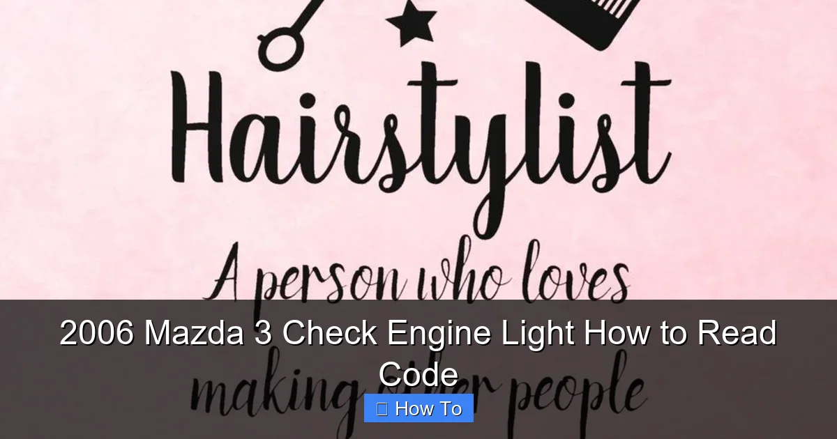 2006 Mazda 3 Check Engine Light How to Read Code