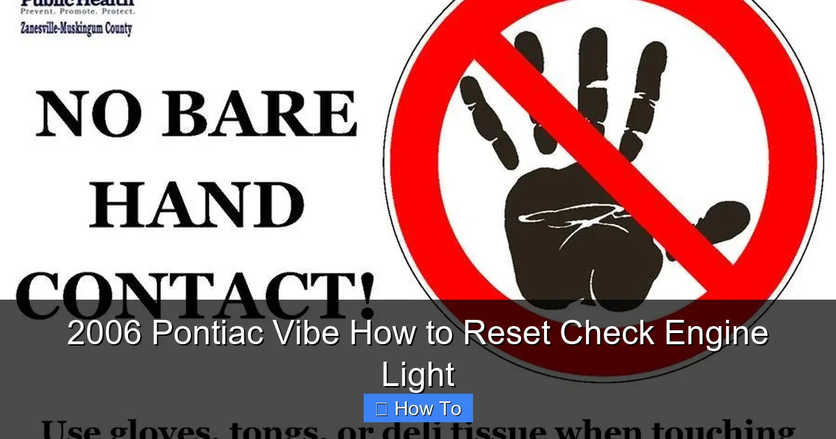 2006 Pontiac Vibe How to Reset Check Engine Light