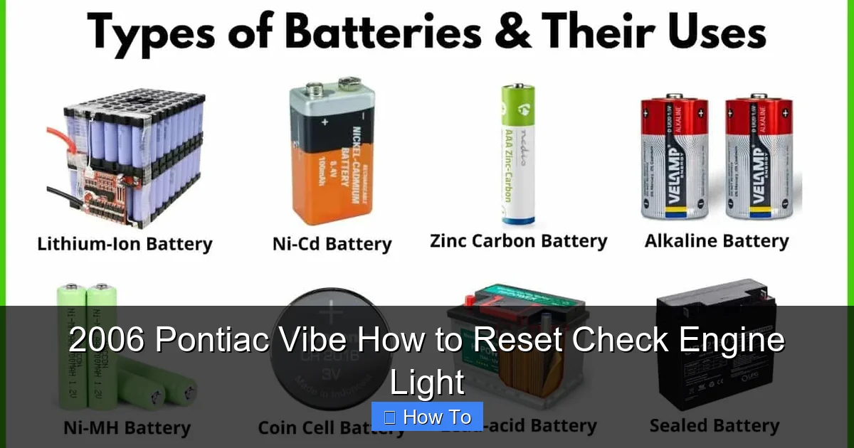 2006 Pontiac Vibe How to Reset Check Engine Light