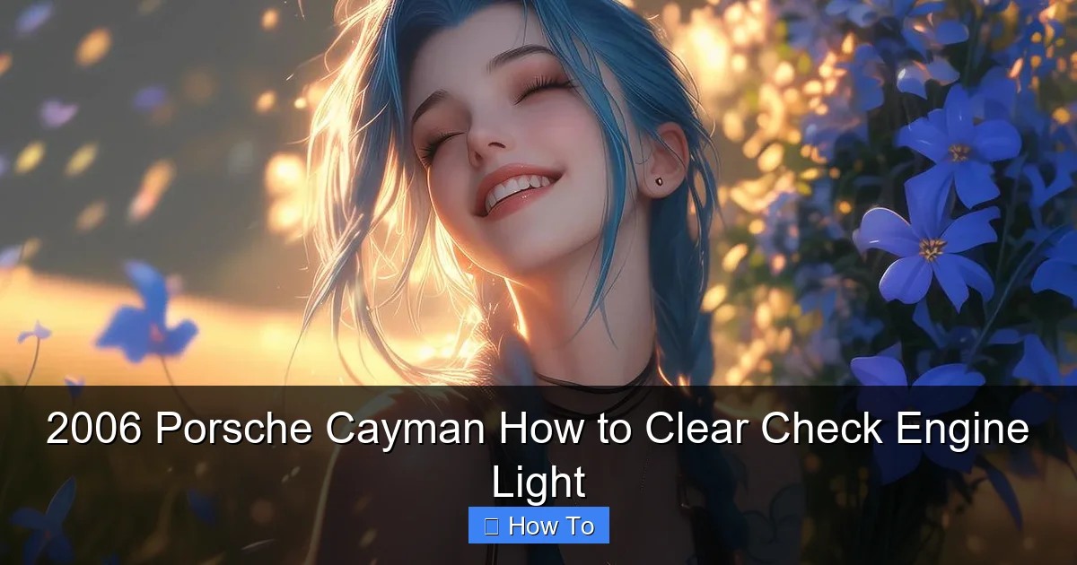 2006 Porsche Cayman How to Clear Check Engine Light