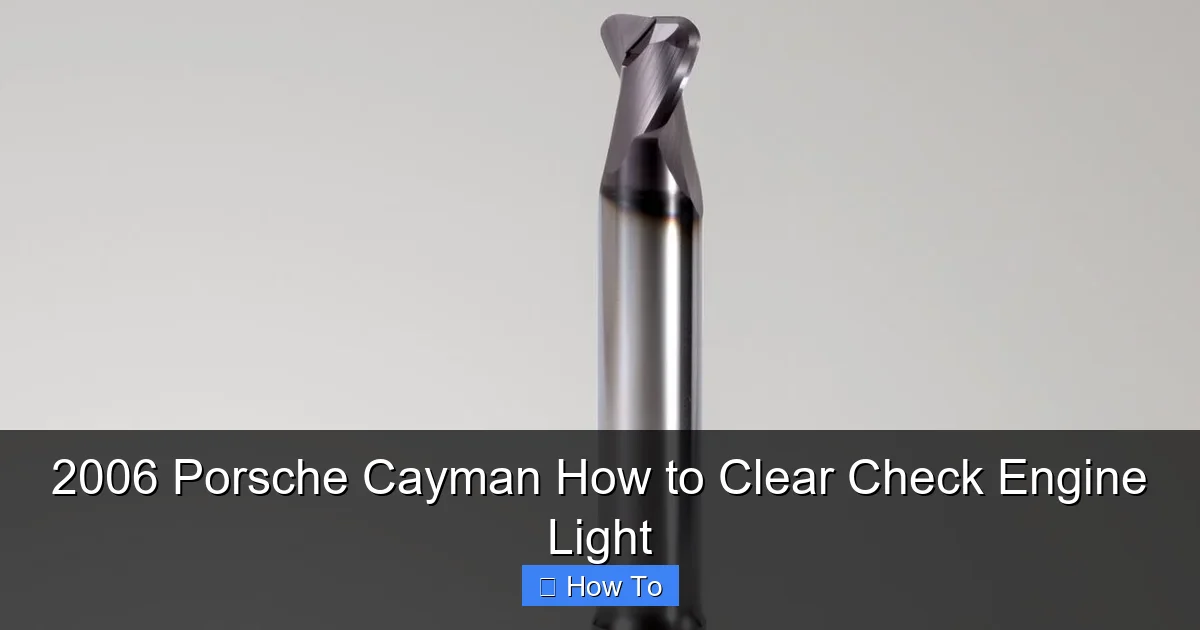 2006 Porsche Cayman How to Clear Check Engine Light