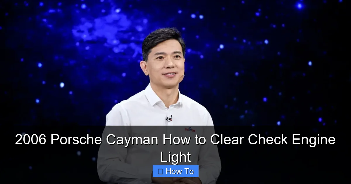 2006 Porsche Cayman How to Clear Check Engine Light