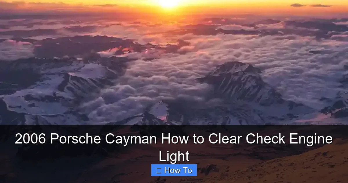 2006 Porsche Cayman How to Clear Check Engine Light
