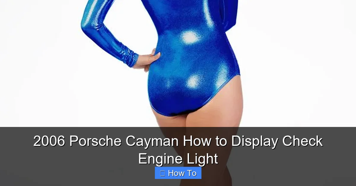 2006 Porsche Cayman How to Display Check Engine Light