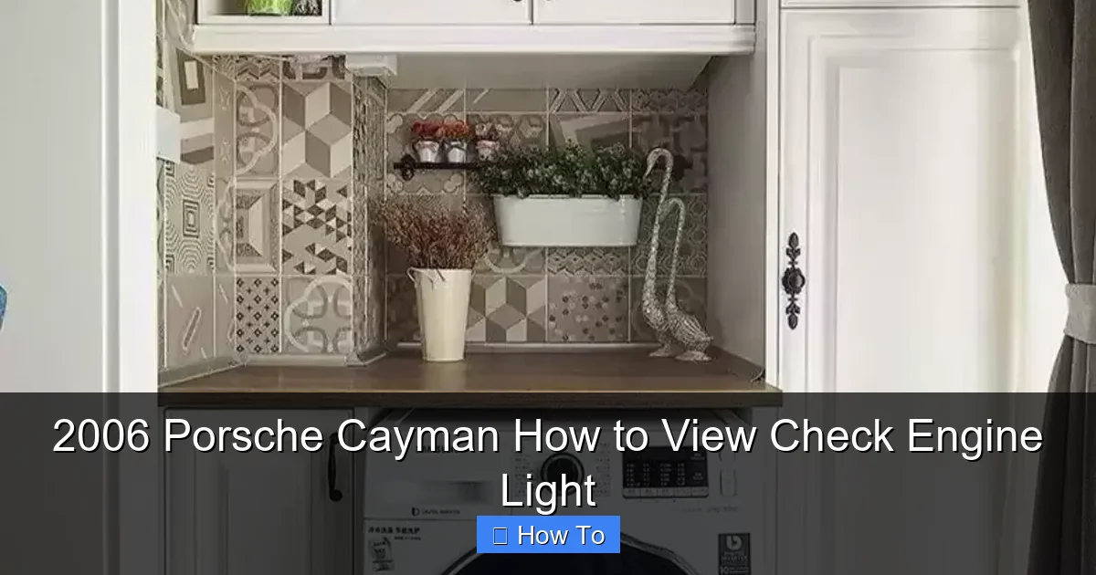 2006 Porsche Cayman How to View Check Engine Light