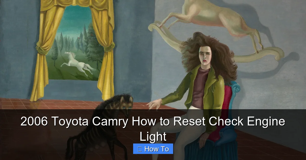 2006 Toyota Camry How to Reset Check Engine Light