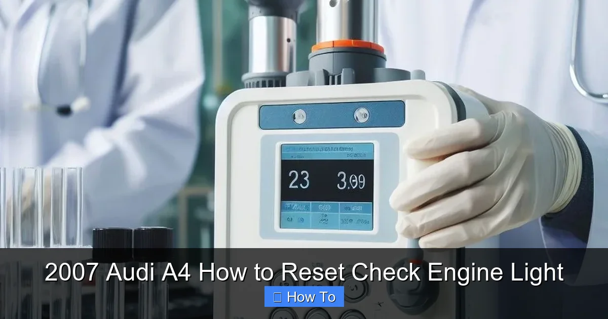 2007 Audi A4 How to Reset Check Engine Light