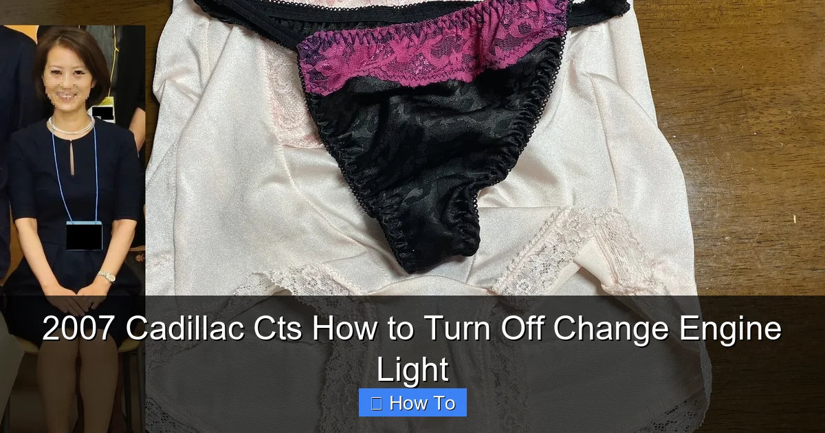 2007 Cadillac Cts How to Turn Off Change Engine Light