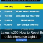 2007 Lexus Is250 How to Reset Engine Maintenance Light
