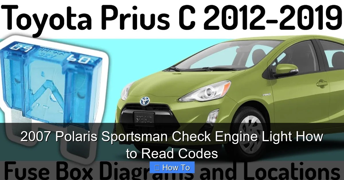 2007 Polaris Sportsman Check Engine Light How to Read Codes