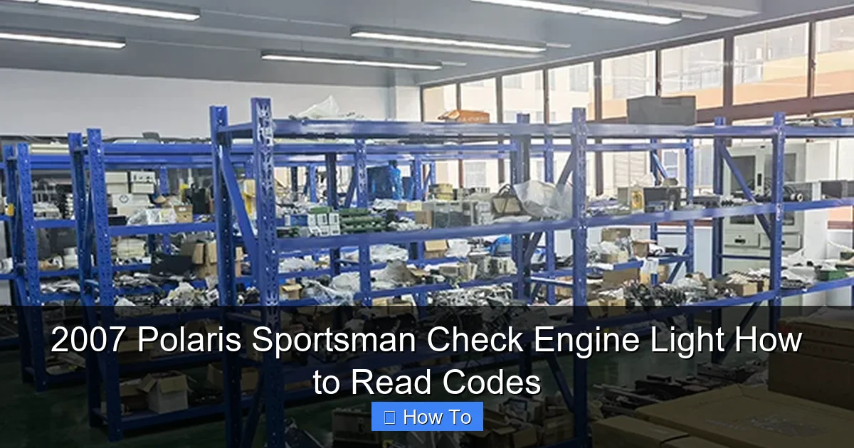 2007 Polaris Sportsman Check Engine Light How to Read Codes
