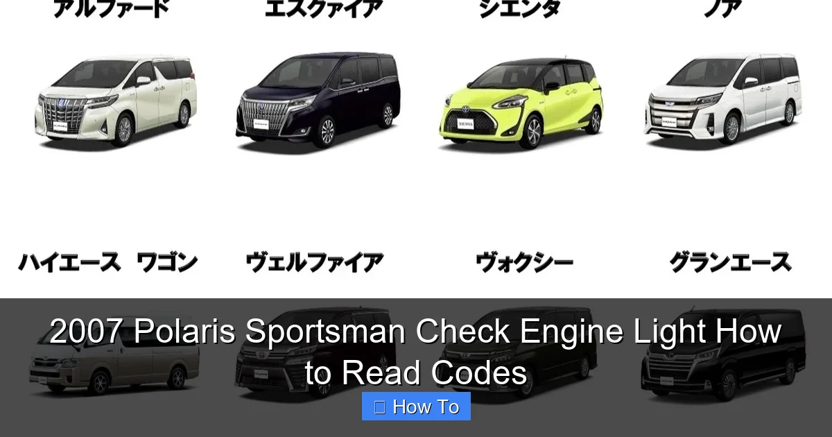 2007 Polaris Sportsman Check Engine Light How to Read Codes