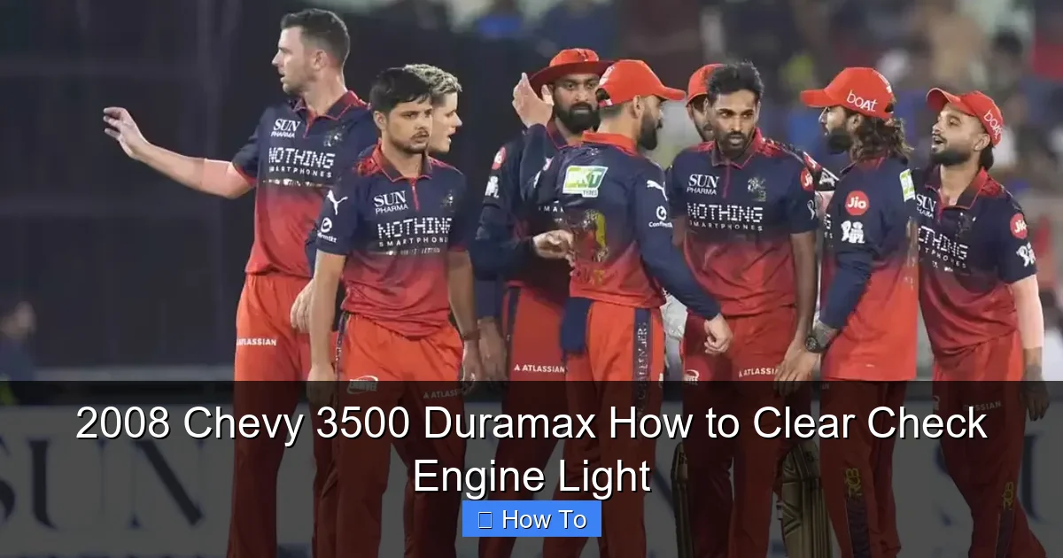 2008 Chevy 3500 Duramax How to Clear Check Engine Light