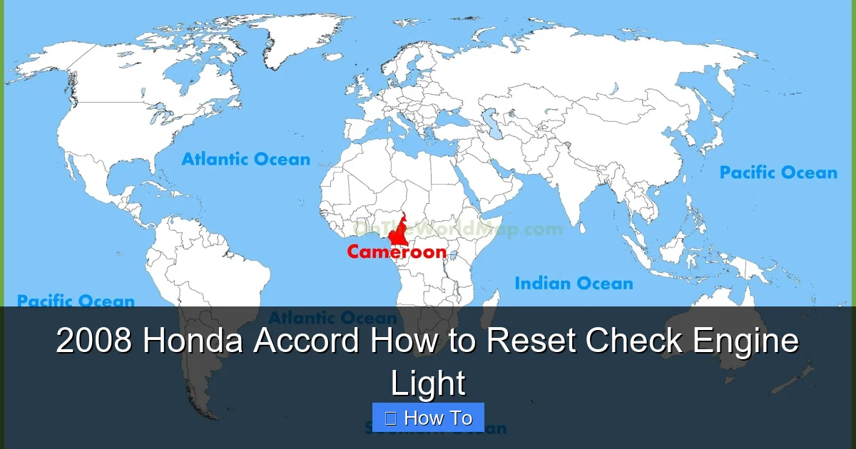 2008 Honda Accord How to Reset Check Engine Light