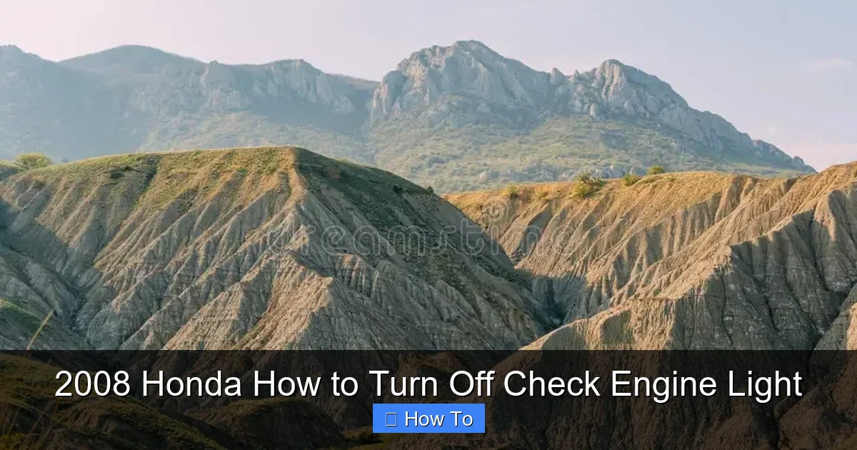 2008 Honda How to Turn Off Check Engine Light
