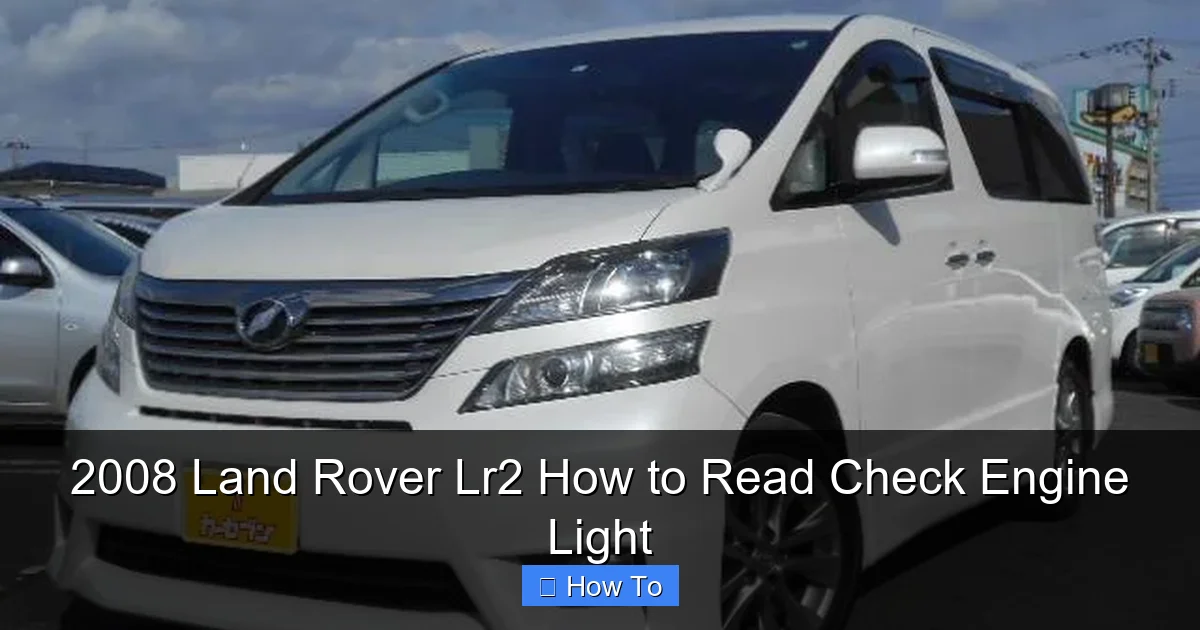 2008 Land Rover Lr2 How to Read Check Engine Light