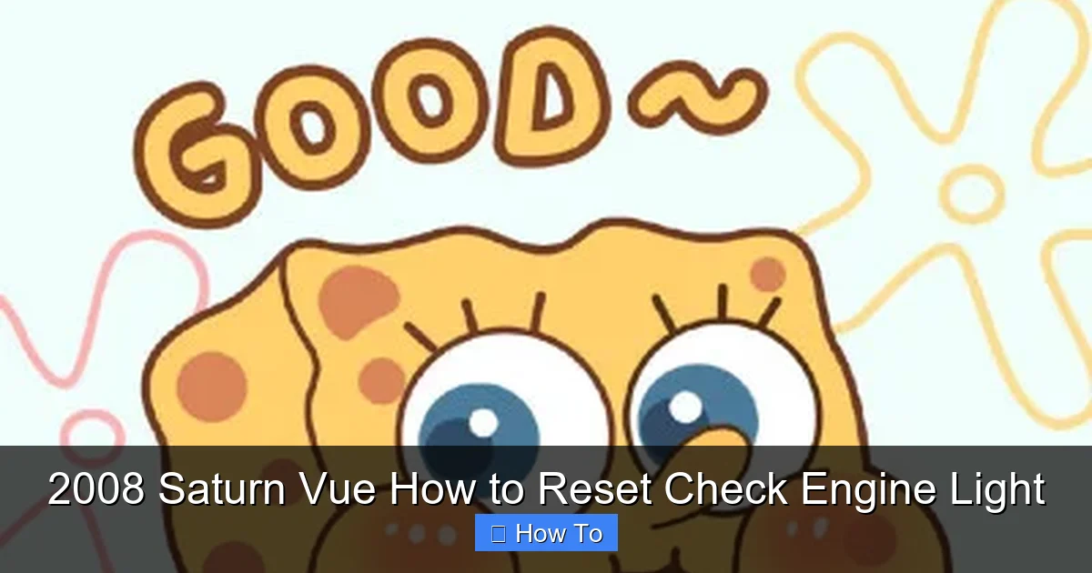 2008 Saturn Vue How to Reset Check Engine Light