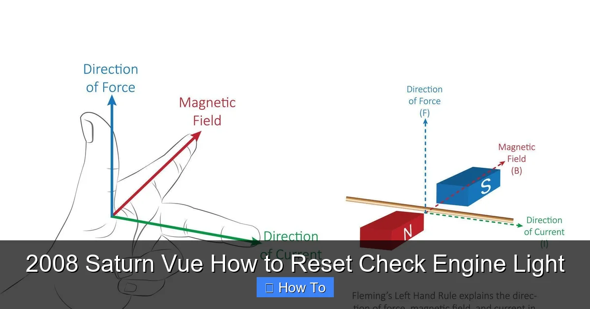 2008 Saturn Vue How to Reset Check Engine Light