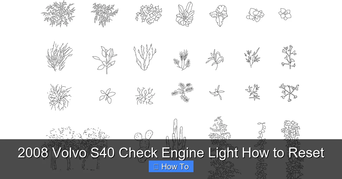 2008 Volvo S40 Check Engine Light How to Reset