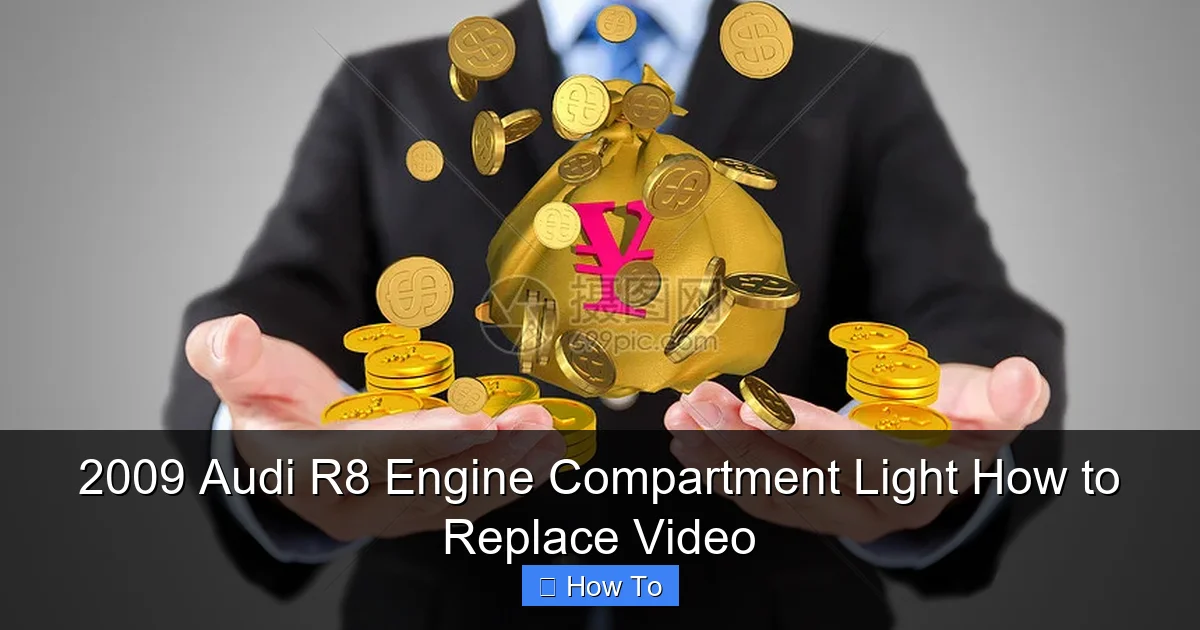 2009 Audi R8 Engine Compartment Light How to Replace Video