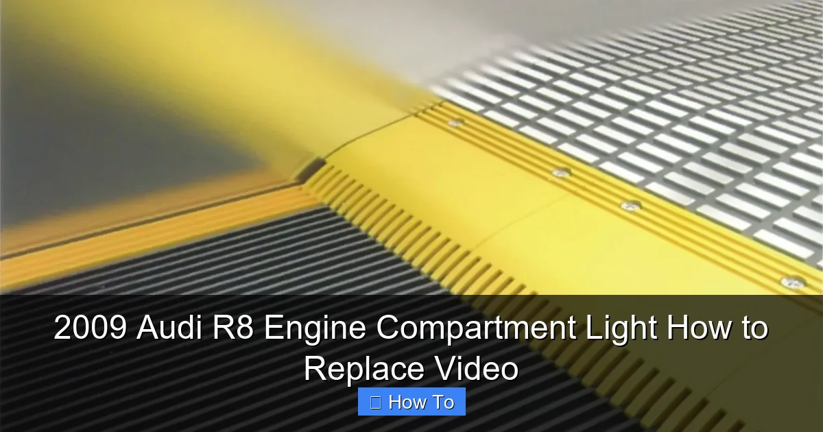 2009 Audi R8 Engine Compartment Light How to Replace Video