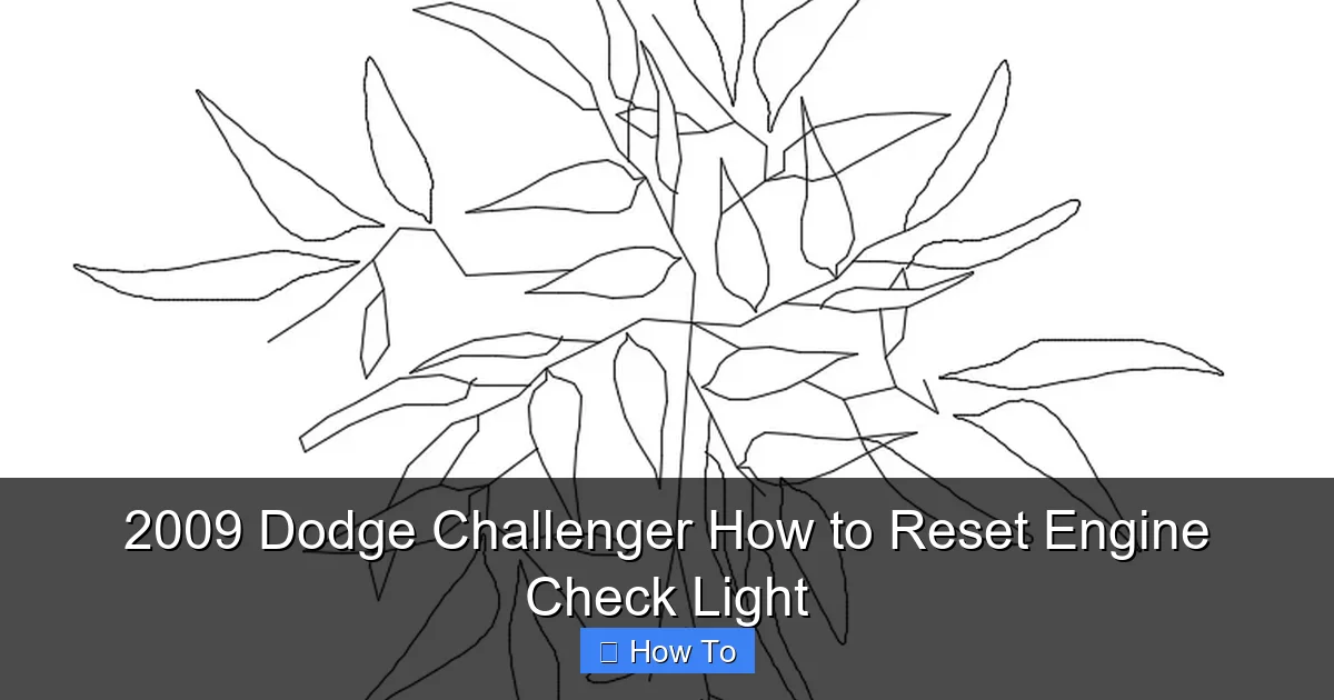 2009 Dodge Challenger How to Reset Engine Check Light
