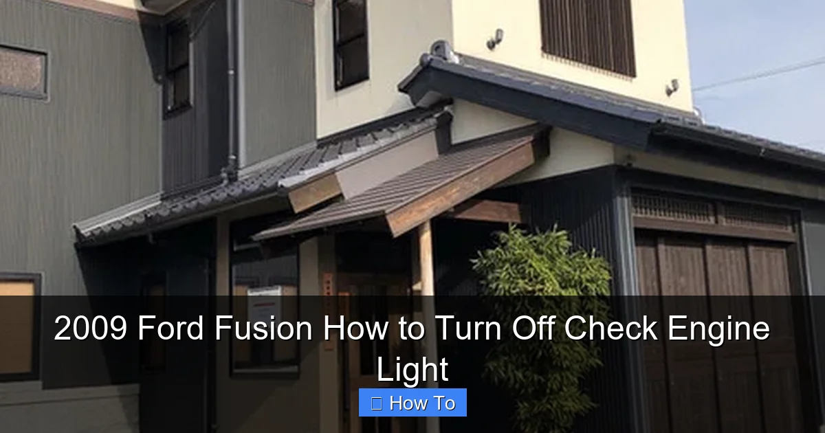 2009 Ford Fusion How to Turn Off Check Engine Light