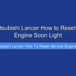 2009 Mitsubishi Lancer How to Reset Service Engine Soon Light