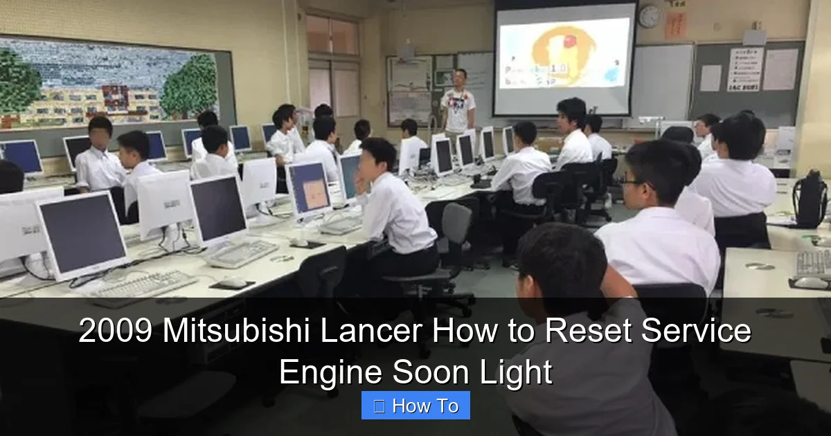 2009 Mitsubishi Lancer How to Reset Service Engine Soon Light