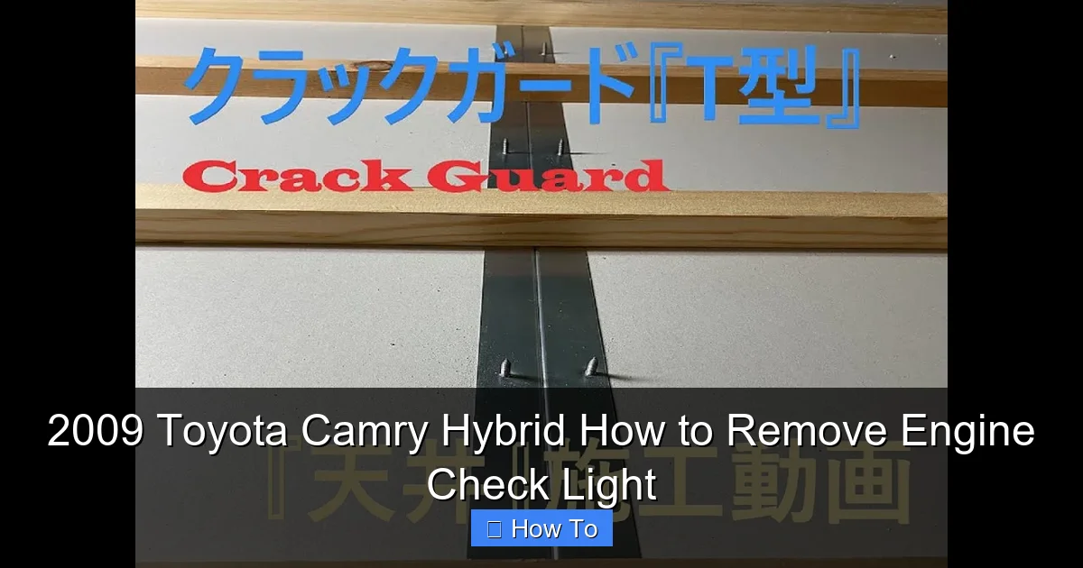 2009 Toyota Camry Hybrid How to Remove Engine Check Light