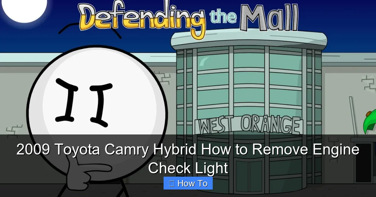 2009 Toyota Camry Hybrid How to Remove Engine Check Light