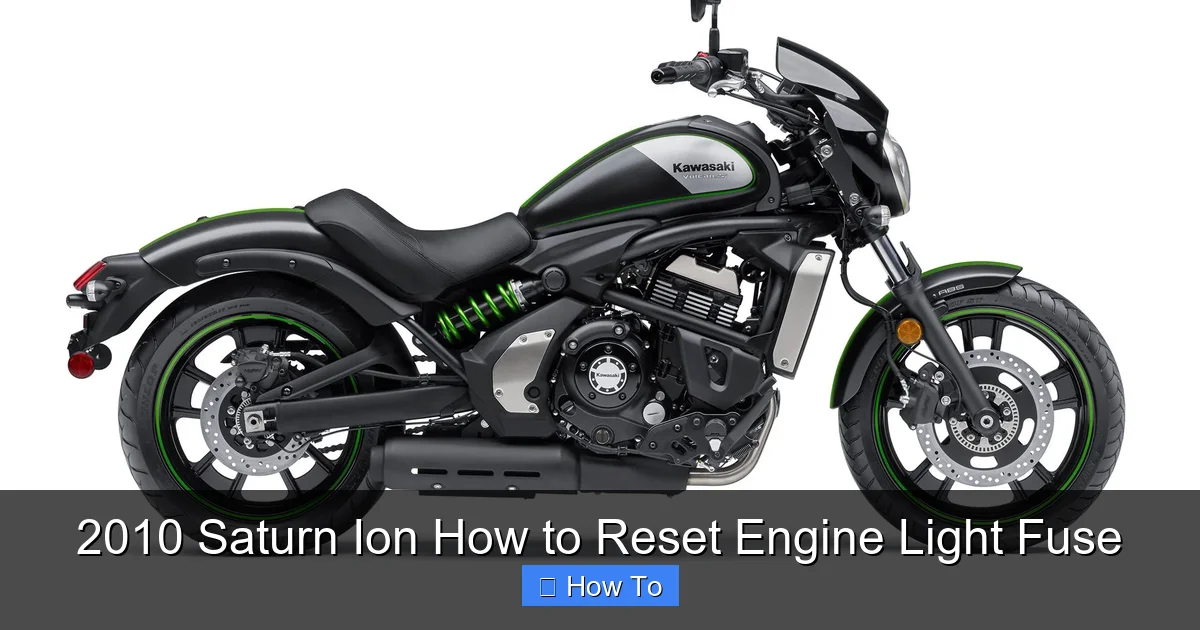 2010 Saturn Ion How to Reset Engine Light Fuse