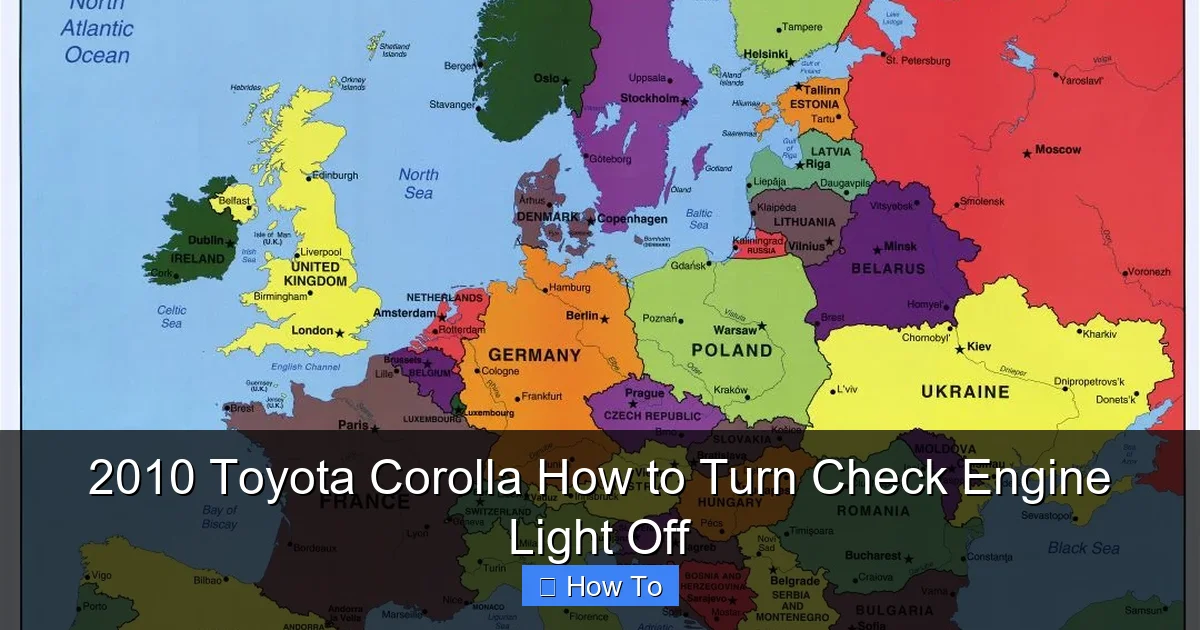 2010 Toyota Corolla How to Turn Check Engine Light Off