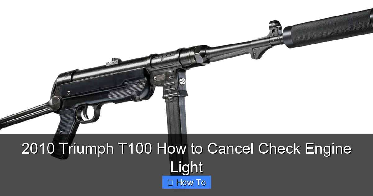 2010 Triumph T100 How to Cancel Check Engine Light