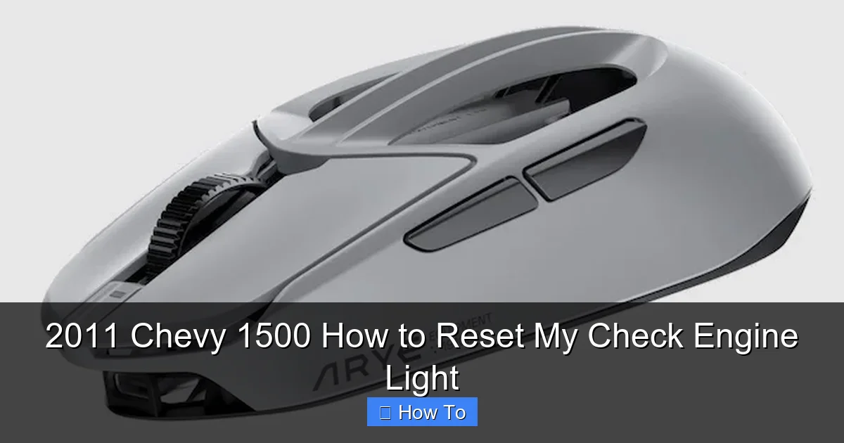 2011 Chevy 1500 How to Reset My Check Engine Light