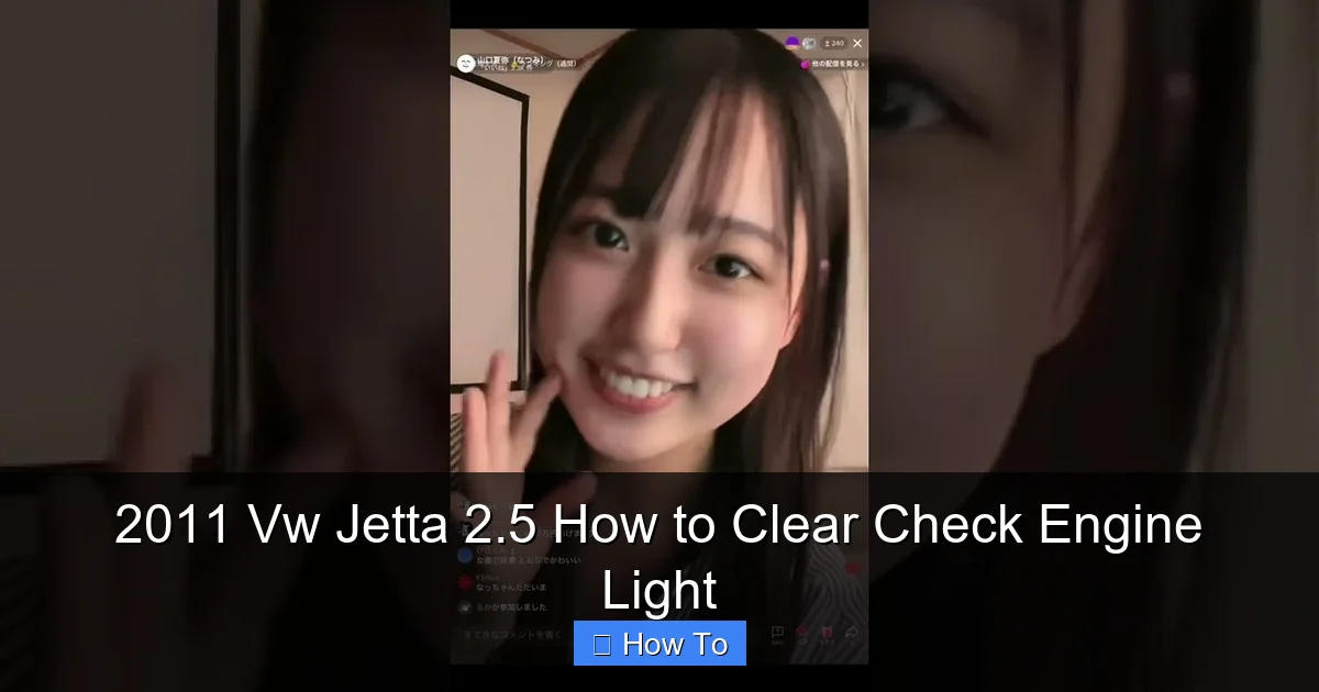 2011 Vw Jetta 2.5 How to Clear Check Engine Light