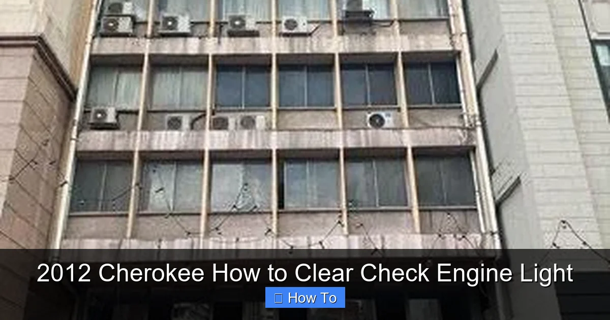 2012 Cherokee How to Clear Check Engine Light