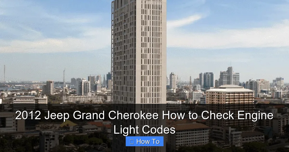 2012 Jeep Grand Cherokee How to Check Engine Light Codes
