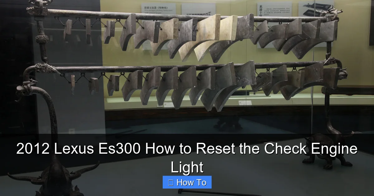 2012 Lexus Es300 How to Reset the Check Engine Light