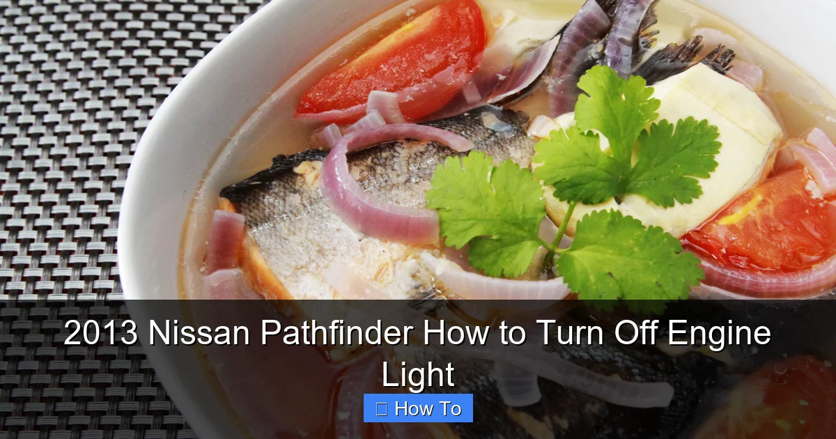 2013 Nissan Pathfinder How to Turn Off Engine Light