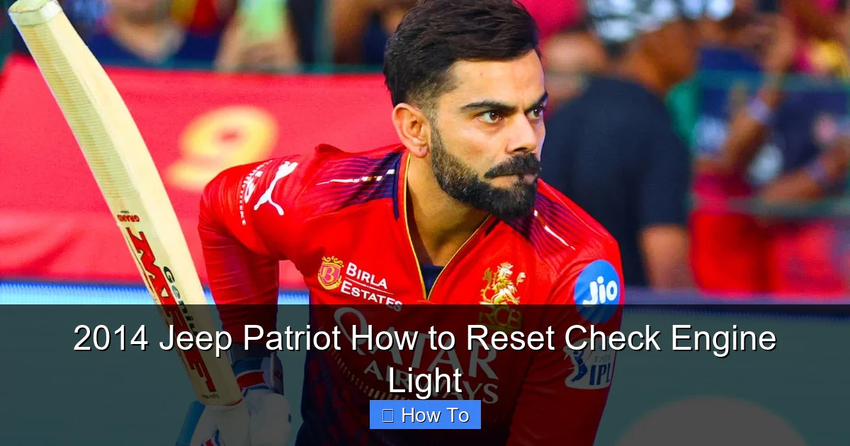 2014 Jeep Patriot How to Reset Check Engine Light